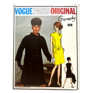 Vogue Paris Original GIVENCHY Vintage Pattern #1918 CUT Size 12 Dress & Jacket