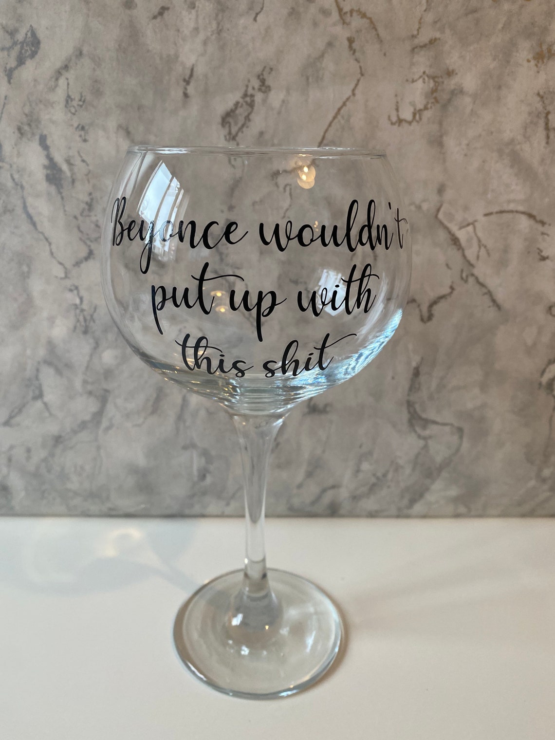 Personalised gin glass Wedding Birthday Bridal shower Etsy