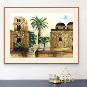 Imprimir A4 Martorana Iglesia Palermo I Arquitectura Sicilia