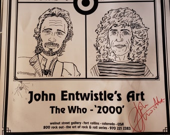 John Entwistle (The Who) Art Autographed Signed Poster