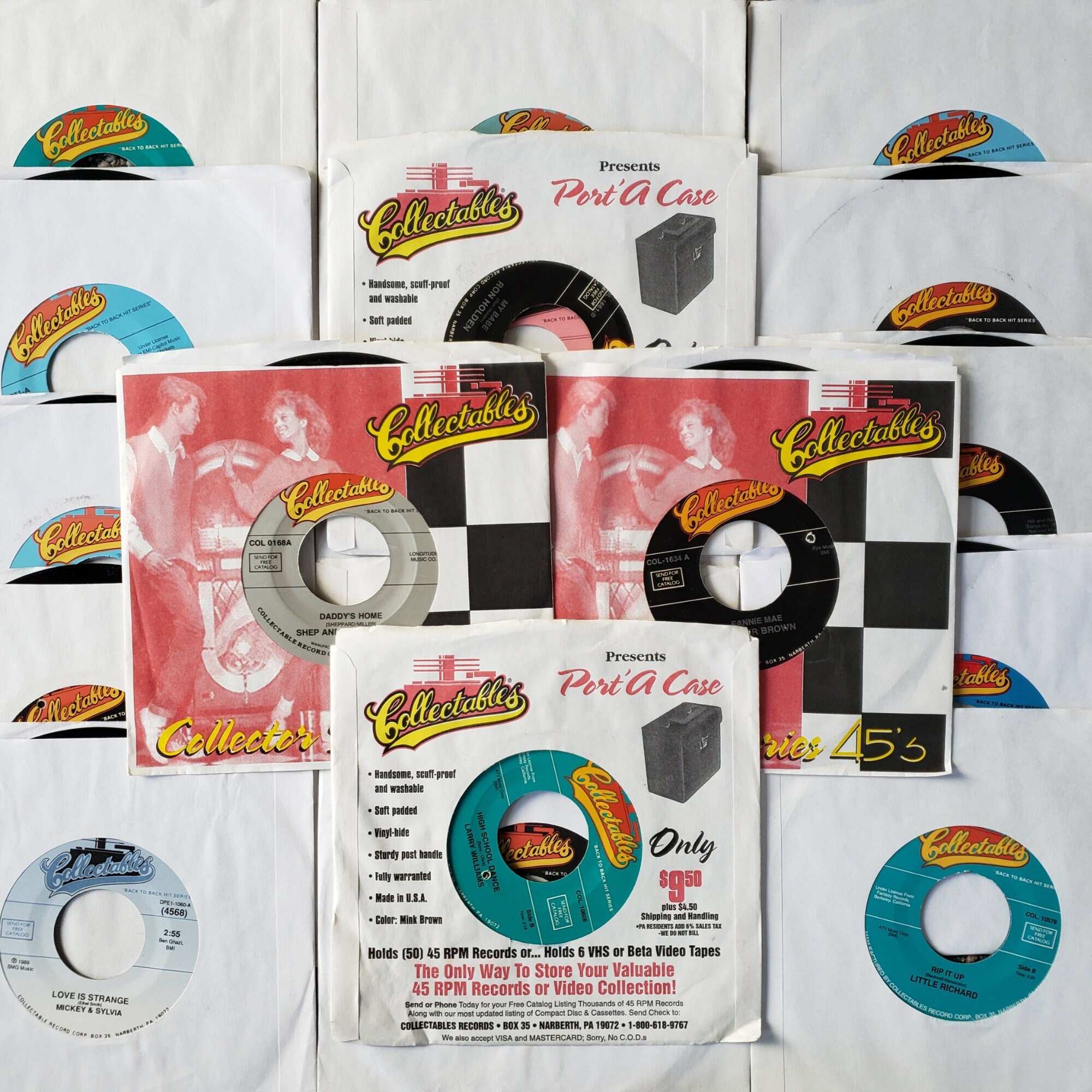 Collection Lot of 43 Vintage Vinyl Records (45s) Various Artists Jukebox DJ  Good