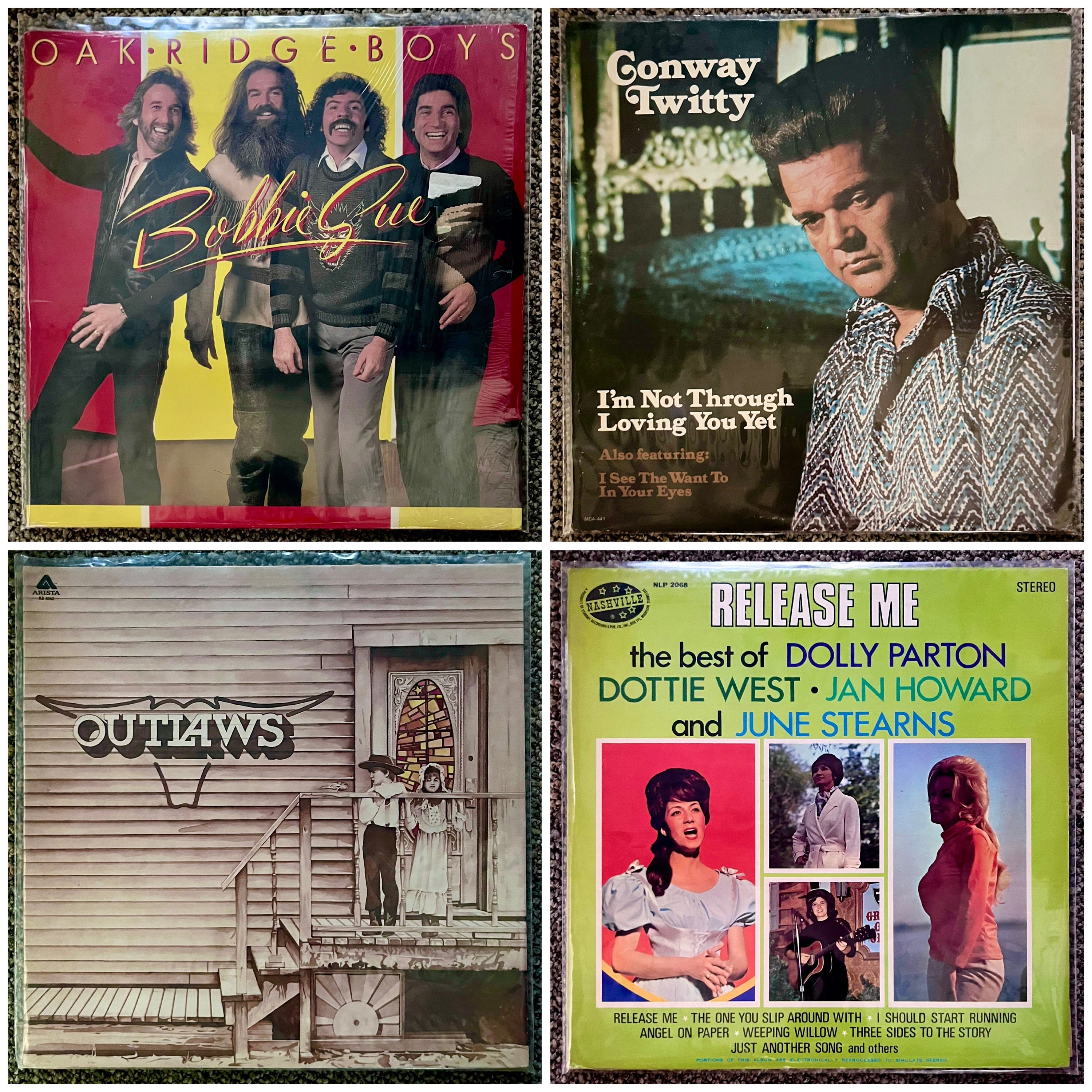 Vintage Country Music Vinyl Records: Country Rock, Western