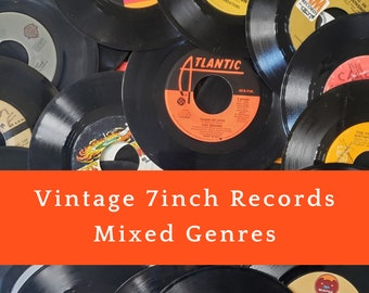 Vintage 7inch Records for playing and listening | Random 45&#39;s Lot | Mixed Genres | Perfect for Jukebox