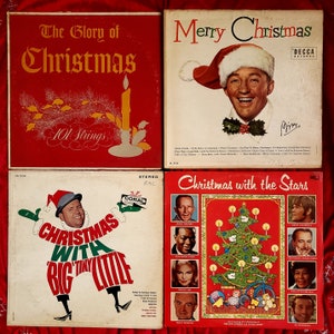 Vintage Christmas Album Covers: Random Lot for Crafting, DIY, Home Décor (No Vinyl Included)