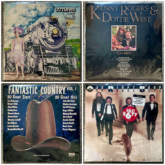 Vintage Country Music Vinyl Records: Country Rock, Western