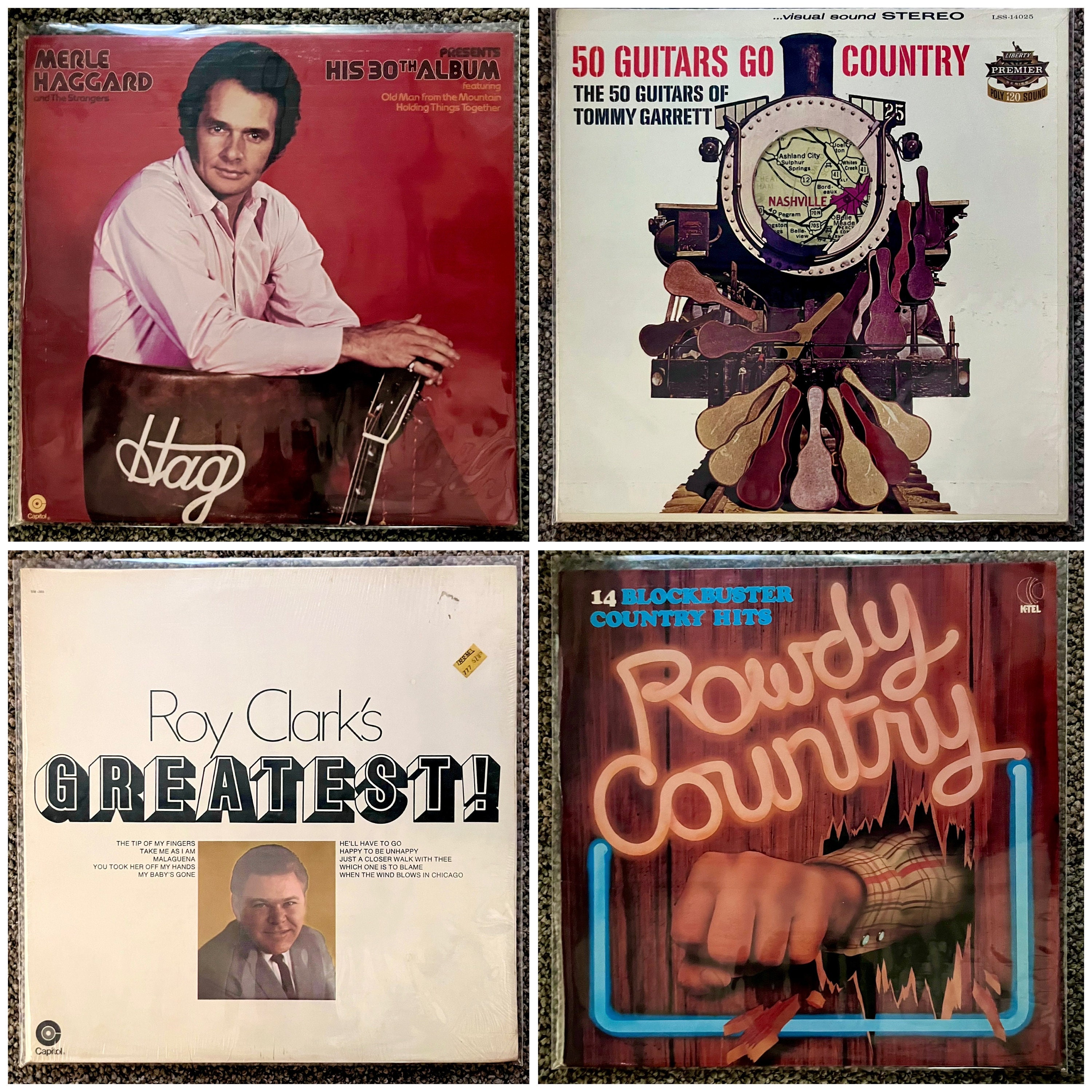 Vintage Country Music Vinyl Records: Country Rock, Western
