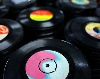 ☆廃盤☆ FACE RECORDS /７インチ WOOD BOX ハンドメイド Vintage 7inch Records for Crafting, DIY, Home Décor | Random