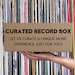 Curated vinyl record box | Handpicked custom mystery selection | Perfect for collectors & music lovers 