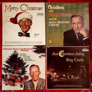 Vintage 12&quot; Christmas Vinyl Records with Sleeves - Random Selection
