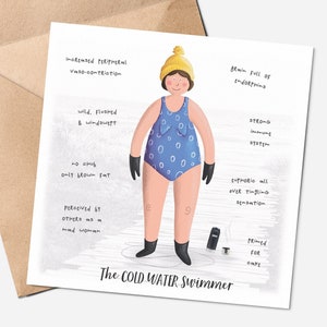 Koudwaterzwemmer - wildzwemmen - buitenzwemmer - vrouwelijke humor