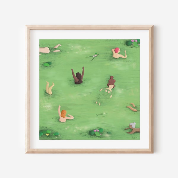 Ladies Pond - Gifts for Swimmers - Giclee Art Print