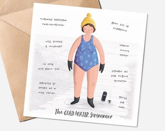 Cold Water Swimmer - wild swimming - outdoor swimmer - Female Humour