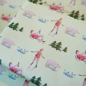 Wild Swimming Christmas Gift Wrap 3 sheets image 4