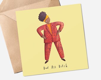 Boss Lady - Power Pose - Friendship - Amazing Woman Greeting Card