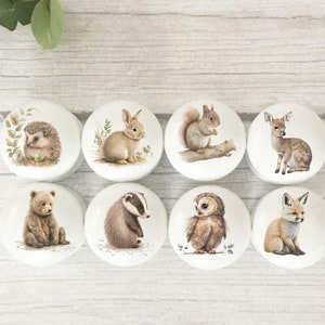 Drawer Knobs, Woodland Animals, Forest Animals, Woodland Knobs, Kids Pulls, Nursery Decor, Nursery, Woodland knobs, Kids Knobs, Drawer Pulls
