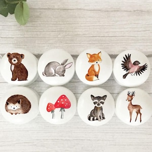 Drawer Knobs, Woodland Animals, Forest Animals, Woodland Knobs, Kids Pulls, Nursery Decor, Nursery, Woodland knobs, Kids Knobs, Drawer Pulls