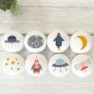 Drawer Knobs, Drawer Pulls, Door Knobs, Children's Room, Rocket, Boys Room, Boys Room Decor, Space Knobs, Space Room, Rocket Knobs, Gift image 1