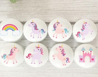 Unicorn Drawer Knobs, Unicorn Knobs, Unicorn Door Knobs, Dresser Knobs, Girls Room, Unicorn Nursery, Baby's Nursery, Rainbow Unicorn, Gift