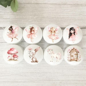 Fairy Drawer Knobs, Handles, Door Knobs, Children's Room, Nursery Decor, Nursery, Flowers, Girls, Fairy, Kids Room, Kids Knobs, Fairy Garden