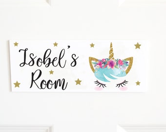 Unicorn Personalised Fantasy Girls Bedroom Wall Sign Door Name Plaque Nursery UK Unicorn Personalised Fantasy Girls Bedroom Wall Sign Door Name Plaque Nursery UK