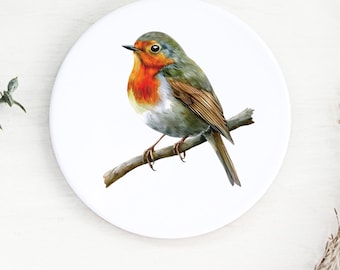 Bird Ceramic Coaster: Drinks Coaster, Table Decor, Garden Bird Tea/Coffee Coaster, Tableware.