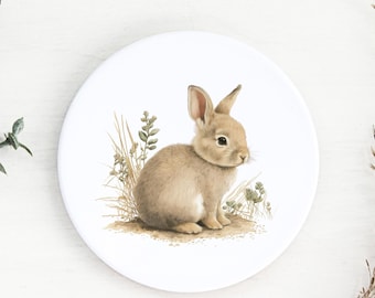 Woodland Animal Ceramic Coaster: Drinks Coaster, Table Decor, Woodland Tea/Coffee Coaster, Forest Animal Gift.