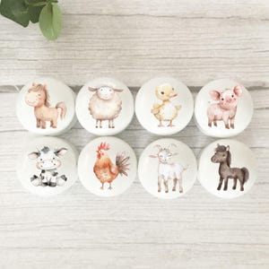 Farm Animals Drawer Knobs, Drawer Knobs, Furniture Knobs, Door Knobs, Nursery Decor, Farm, knobs, Kids Knobs, Handles, Farm Decor, Gift,Baby