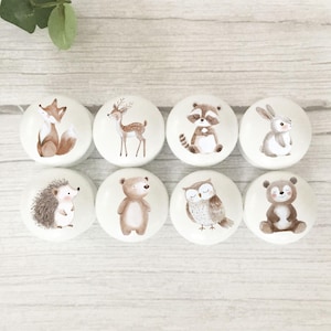 Woodland Animal Drawer Knob: Nursery Decor