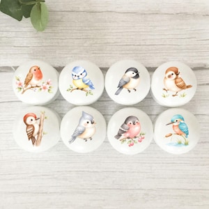 Baby Bird Furniture Knobs, Bird Nursery Handles, Drawer Knobs for Child's Room