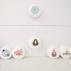 Drawer Knobs, Drawer Pulls, Door Knobs, Children's Room, Rocket, Boys Room, Boys Room Decor, Space Knobs, Space Room, Rocket Knobs, Gift image 4