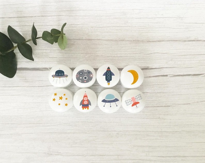 Drawer Knobs, Drawer Pulls, Door Knobs, Children's Room, Rocket, Boys Room, Boys Room Decor, Space Knobs, Space Room, Rocket Knobs, Gift image 1