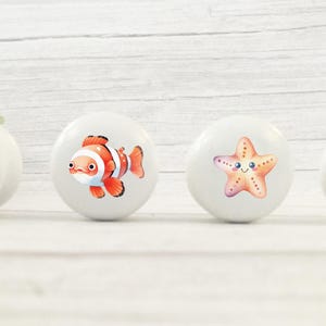 Sea Creature Knobs, Drawer Knobs, Sea Knobs, Ocean Knobs, Sea Creature Pulls, Fish Knobs, Fish Handles, Door Knobs, Drawer Handles,Kids Room Bild 6