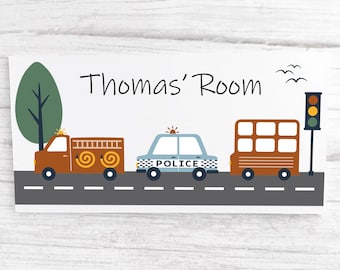 Personalised Car Door Sign, Kids Room Decor, Wooden Plaque, Baby Name Sign
