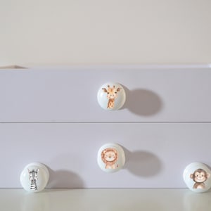 Jungle Animals Drawer Knobs, Drawer Knobs, Furniture Knobs, Door Knobs, Nursery Decor, Door Knobs, Safari, knobs, Kids Knobs, Handles. image 2
