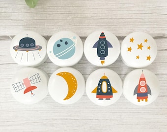 Drawer Knobs, Drawer Pulls, Door Knobs, Children's Room, Rocket, Boys Room, Boys Room Decor, Space Knobs, Space Room, Rocket Knobs, Gift