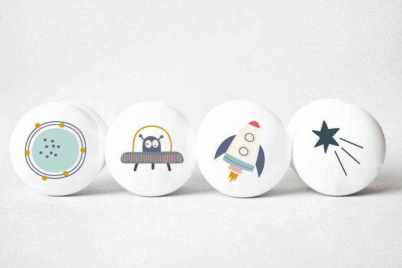 Drawer Knobs, Drawer Pulls, Door Knobs, Children's Room, Rocket, Boys Room, Boys Room Decor, Space Knobs, Space Room, Rocket Knobs, Gift image 3