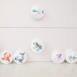 Sea Creature Knobs, Drawer Knobs, Sea Knobs, Ocean Knobs, Sea Creature Pulls, Fish Knobs, Fish Handles, Door Knobs, Drawer Handles,Kids Room Bild 2