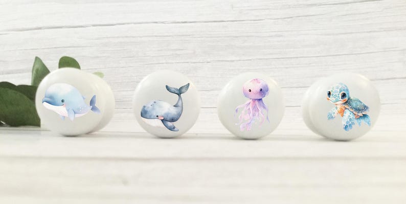 Sea Creature Knobs, Drawer Knobs, Sea Knobs, Ocean Knobs, Sea Creature Pulls, Fish Knobs, Fish Handles, Door Knobs, Drawer Handles,Kids Room Bild 7