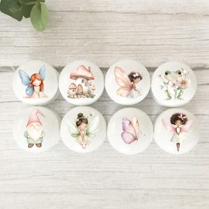 Fairy Drawer Knobs: Kid's Furniture Handles For Nursery, Playroom, Child's Bedroom.