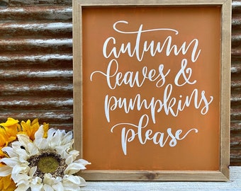 SVG Autumn Leaves and Pumpkins Please, cut file, digital file, Cricut, Silhouette, Fall, Home Decor, DIY, Seasonal quote