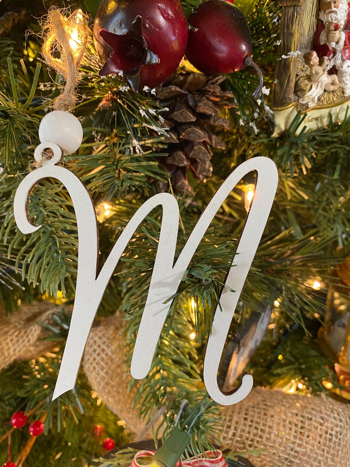 Stocking letters personalized Initial Christmas decor Etsy
