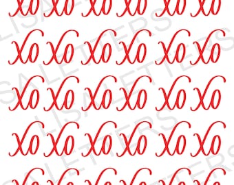 SVG Valentines Day, XoXo, love, hand lettered, cut file, Silhouette, Cricut, Glowforge, Stencil, tiered tray, gift idea, DIY