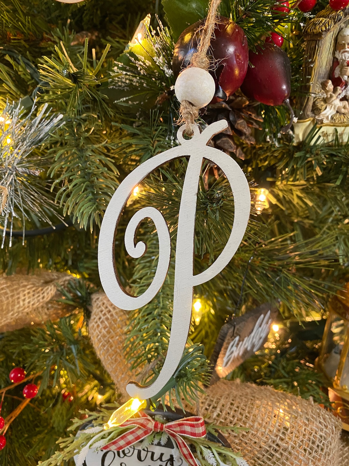 Stocking letters personalized Initial Christmas decor Etsy