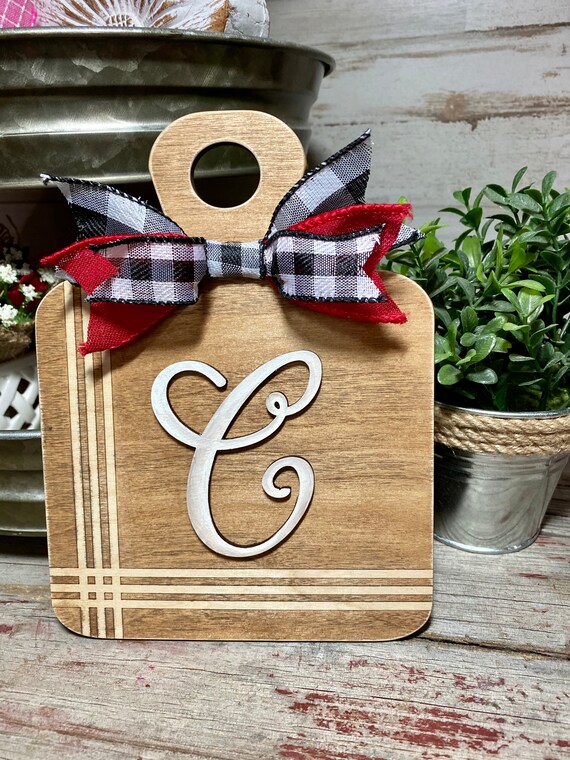 Laser cut and engraved cutting board square and personalized Etsy