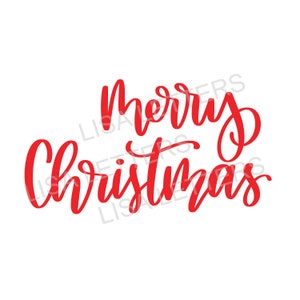 Hand Lettered, Merry Christmas SVG, Cricut, Silhouette, Home Decor, sign, Farmhouse style, Holiday decor, scrapbooking,stencil, Glowforge