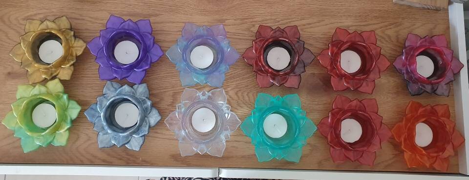 Bougeoir/Support Bougie/Photophore en Forme de Lotus