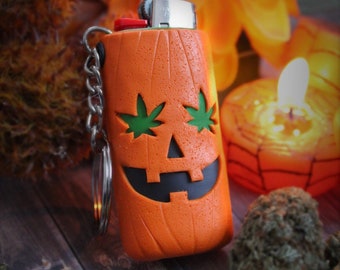 420 Halloweed Jack-o-lighter keychain sleeve