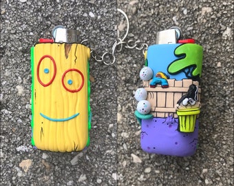 Ed Edd Eddie Plank Mini Keychain Lighter Sleeve Cover