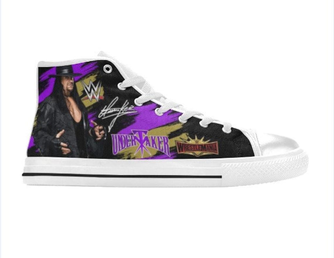 WWE Sneakers Custom WWE Shoes the Undertaker Sneaker Etsy