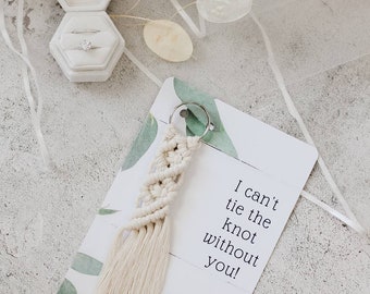 Boho Macrame Keychain | Bridesmaid, Maid of Honor Wedding Party Gift